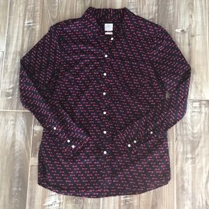 Gap fitted boyfriend shirt, size M